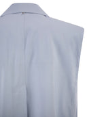 Sportmax Spxmaggio Tailored Sleeveless Vest In Viscose And Paper Blend With Lapels