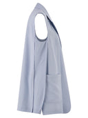 Sportmax Spxmaggio Tailored Sleeveless Vest In Viscose And Paper Blend With Lapels