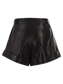 Sportmax Spxvasaio lederen bermudashort