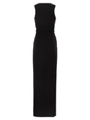 Sportmax Spxsaletta – Long Stretch Jersey Dress With Draping And Cut Out