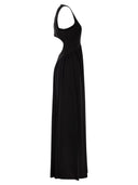 Sportmax Spxpanino – Long Stretch Jersey Dress With Back Cut Out