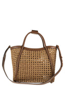 Maxmara Mxamarinecesto Small Marine Bag In Woven Natural Fibre