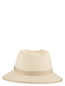 Maxmara Mxadolmen Woven Straw Hat With Grosgrain Band