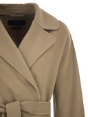 Weekend Maxmara Wkdcivada Abrigo tipo bata de mezcla de lana doble