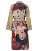 Weekend Maxmara Wksninfa Water Repellent Gabardine Trench Coat With Print