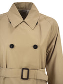 Weekend Maxmara Wkdcanasta Reversible Trench Coat In Water Repellent Gabardine