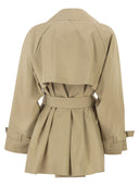 Weekend Maxmara Wkdovatta Short Trench Coat In Water Repellent Canvas