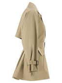 Weekend Maxmara Wkdovatta Short Trench Coat In Water Repellent Canvas