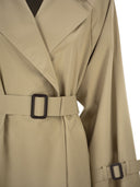 Weekend Maxmara Wkdovatta Short Trench Coat In Water Repellent Canvas