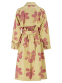 Weekend Maxmara Wksradioso Water Repellent Gabardine Trench Coat With Flowers