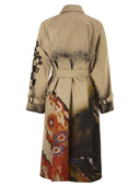 Weekend Maxmara Wkspeccati Patterned Water Repellent Gabardine Trench Coat