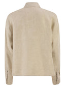 Weekend Maxmara Wkdcapo Cropped Linen Shirt With A Boxy Silhouette