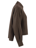 Weekend Maxmara Wkdcapo Cropped Linen Shirt With A Boxy Silhouette
