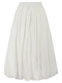 Weekend Maxmara Wkinuvole – Long Cotton Skirt With Elasticated Waist