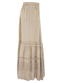 Weekend Maxmara Wkipallore – Long Linen Skirt With Lace Inserts