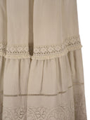 Weekend Maxmara Wkipallore – Long Linen Skirt With Lace Inserts