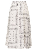 Weekend Maxmara Wkdcaravan Midi Skirt In Cotton Poplin