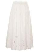 Weekend Maxmara Wkdcaravan Midi Skirt In Cotton Poplin