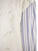 Weekend Maxmara Wkdtessile Striped Cotton Shirt With Sangallo Lace