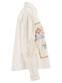 Weekend Maxmara Wkdfonte Cotton Shirt With Lace And Embroidery