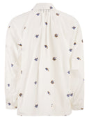 Weekend Maxmara Wkdbutterfly Poplin Shirt With Embroidery