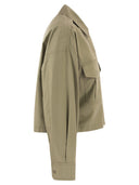 Weekend Maxmara Wkdaccenni Boxy Shirt In Cotton Panama