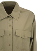 Weekend Maxmara Wkdaccenni Boxy Shirt In Cotton Panama
