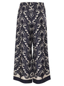 Weekend Maxmara Wkdottico Flowing Printed Silk Trousers