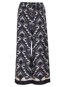 Weekend Maxmara Wkdottico Flowing Printed Silk Trousers
