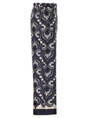 Weekend Maxmara Wkdottico Flowing Printed Silk Trousers