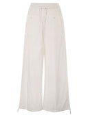 Weekend Maxmara Wkibellico – Wide Leg Cotton Trousers With Drawstring