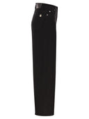 Weekend Maxmara Wkdmedina Wide Leg Trousers In Cotton Drill