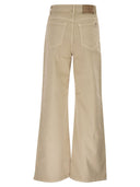 Weekend Maxmara Wkdmedina Wide Leg Trousers In Cotton Drill