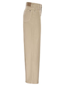Weekend Maxmara Wkdmedina Wide Leg Trousers In Cotton Drill