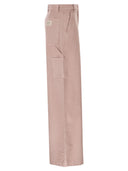 Weekend Maxmara Wkdskipper Wide Leg Trousers In Cotton Canvas