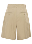 Weekend Maxmara Wkdecuba Cotton And Linen Canvas Bermuda Shorts