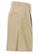 Weekend Maxmara Wkdecuba Cotton And Linen Canvas Bermuda Shorts