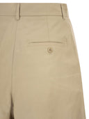 Weekend Maxmara Wkdecuba Cotton And Linen Canvas Bermuda Shorts