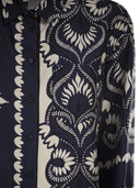 Weekend Maxmara Wkdlastra Printed Silk Patchwork Shirt