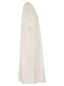 Weekend Maxmara Wkdtilde – Long Cotton Dress With Tone On Tone Embroidery