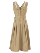 Weekend Maxmara Wkdcono Sleeveless Midi Dress In Cotton Gabardine
