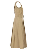 Weekend Maxmara Wkdcono Sleeveless Midi Dress In Cotton Gabardine