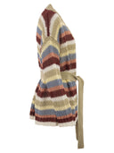 Weekend Maxmara Wkdbonito Linen Yarn Cardigan With Belt