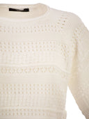 Weekend Maxmara Wkiorche – Cropped Openwork Cotton Knit Top