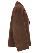 Weekend Maxmara Wkdsospiro Double Breasted Suede Jacket