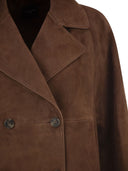 Weekend Maxmara Wkdsospiro Double Breasted Suede Jacket