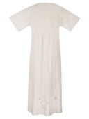 Weekend Maxmara Wkdtartufo Long Cotton Dress With Broderie Anglaise Embroidery