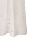 Weekend Maxmara Wkdtartufo Long Cotton Dress With Broderie Anglaise Embroidery
