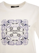 Weekend Maxmara Wkdwest Cotton T Shirt With Print And Embroidery