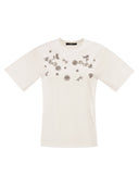 Weekend Maxmara Wkdagile Jersey T Shirt With Print And Embroidery
